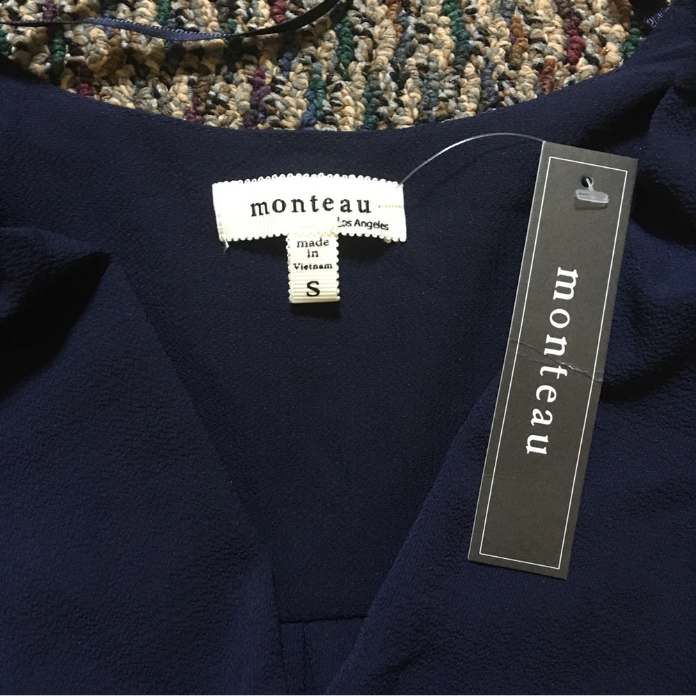 NWT Monteau Navy Blue Dress with Pockets! - Picture 5 of 6